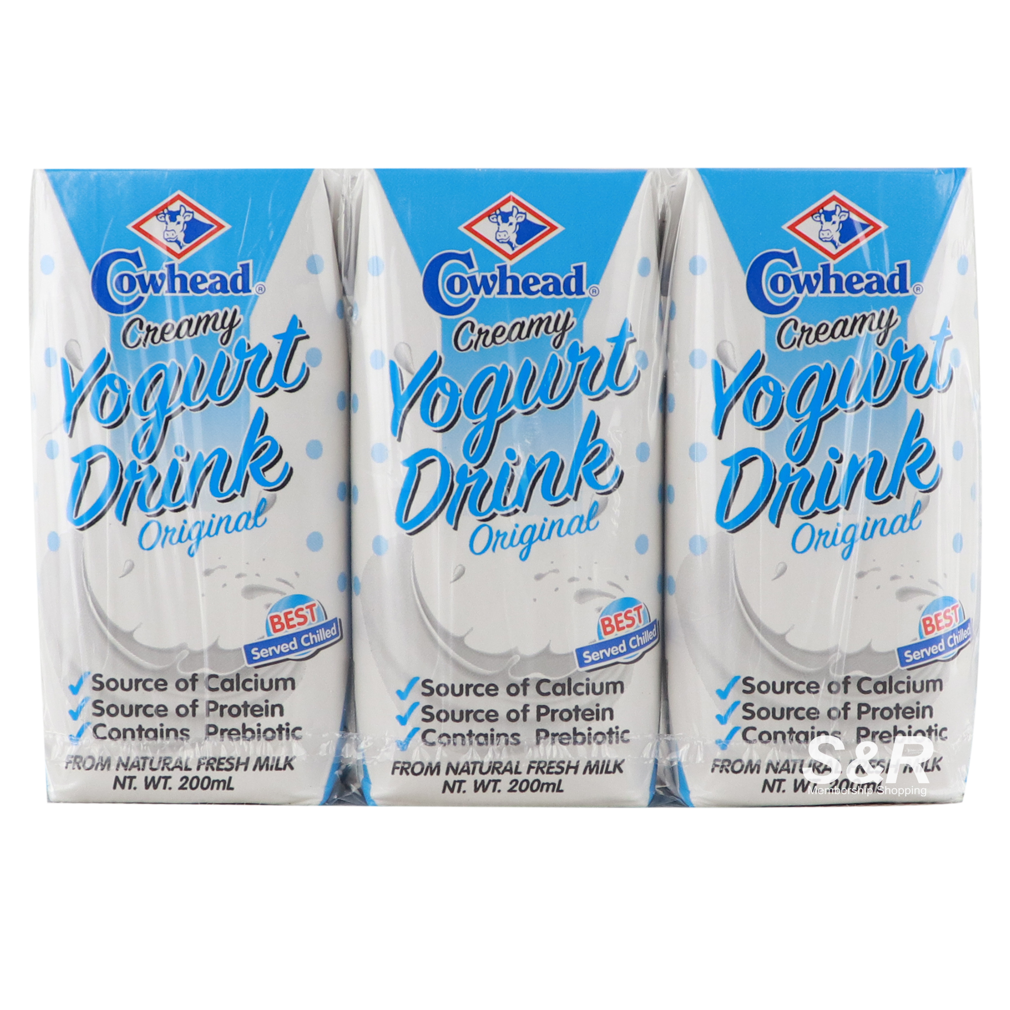Cowhead Creamy Yogurt Drink Original 3pcs
